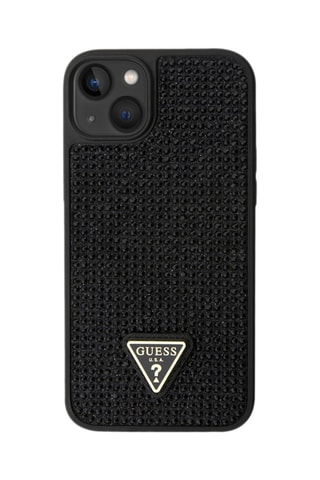 Cover Triangle Diamond per iPhone 15 Plus - Nero - Guess
