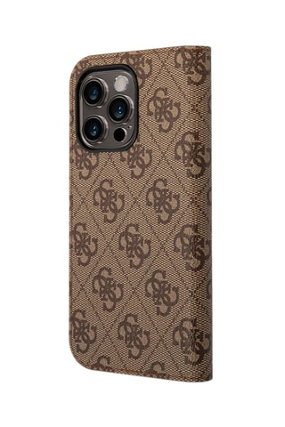 Custodia Folio 4G per iPhone 14 Pro Max - Marrone - Guess
