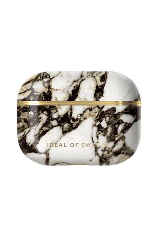 Estojo de proteção AirPods Pro 1 e 2 Calacatta Golden Marble - Branco e preto - Ideal of Sweden