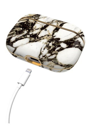 Estojo de proteção AirPods Pro 1 e 2 Calacatta Golden Marble - Branco e preto - Ideal of Sweden