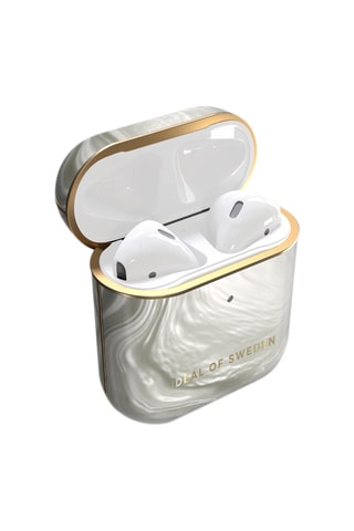Estojo de proteção AirPods Pro 1 e 2 Luminous Pearl - Cinzento e branco - Ideal of Sweden