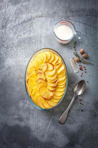 Fuente ovalada de vidrio de borosilicato Essentials - 39 x 27 cm