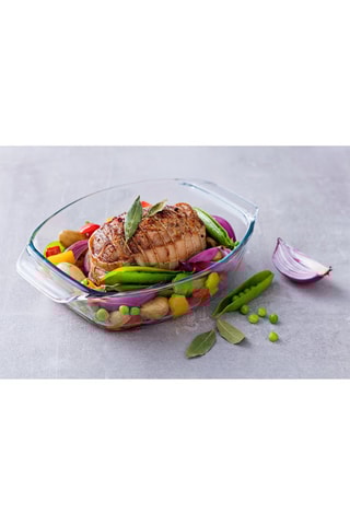 Fuente ovalada de vidrio de borosilicato con rejilla Irrésistible - 39 x 27 cm