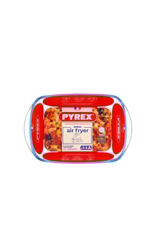 Fuente rectangular de vidrio de borosilicato Pyrex® para air fryer - 23 x 15 cm
