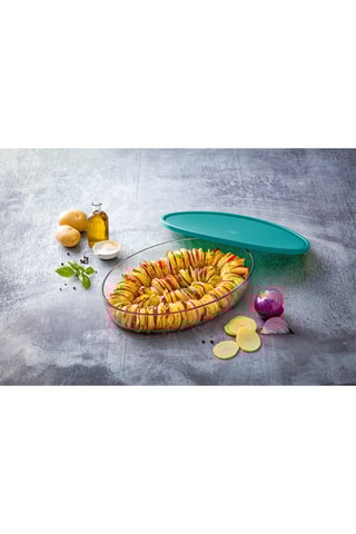 Fiambrera ovalada de vidrio de borosilicato Cook & Store - 35 x 24 cm