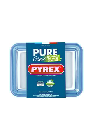 Fiambrera rectangular de vidrio de borosilicato Pure Glass - 80 cl