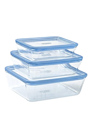 3 fiambreras de vidrio de borosilicato Zero Plastic - 0,8/1,5/2,6 l