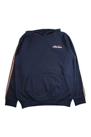 Sweater met Capuchon - Marineblauw - Blauw en oranje