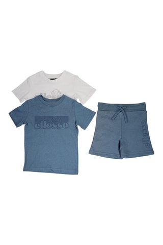Set van 2 T-shirts en Short - Wit en Blauw - Wit en blauw