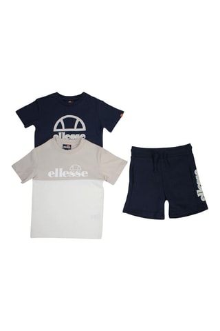 Set van 2 T-shirts en Short - Marineblauw en Grijs - Blauw en grijs