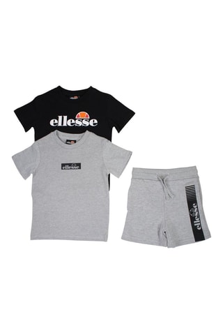 Set van 2 T-shirts en Short - Zwart en Grijs - Zwart en grijs