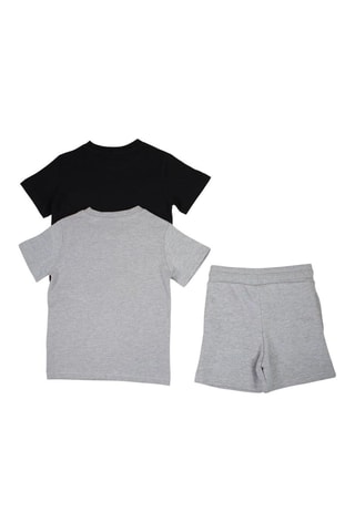 Set van 2 T-shirts en Short - Zwart en Grijs - Zwart en grijs