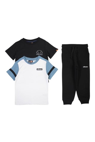 Set van 2 T-shirts en Joggingbroek - Zwart en Wit - Wit, zwart en blauw