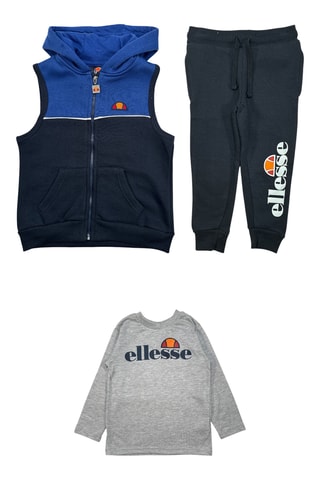 3-delige Set - Blauw en grijs - Zwart