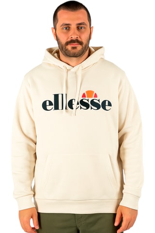 Sweater met Capuchon - Ecru - Wit, zwart en oranje