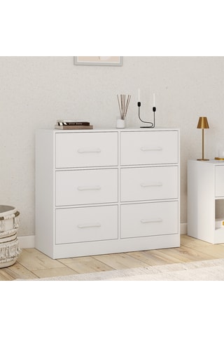 Commode 6 tiroirs - 70 x 80 x 30 cm