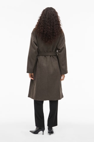 Wollen Jas - Gemêleerd Donkerbruin Vila