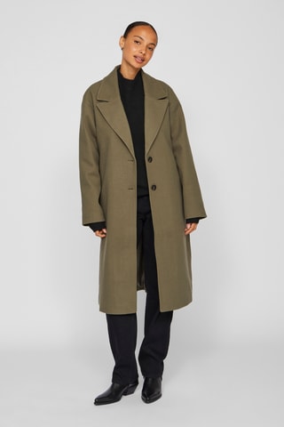 Biologisch Katoenen Jas - Olijfgroen - Vila