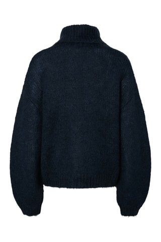 Wollen en Mohair Trui - Marineblauw - Yas