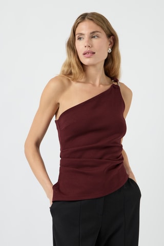 Asymmetrische Top - Bordeauxrood - Yas