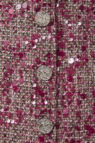 Rechte Tweed Rok - Bordeauxrood - Yas