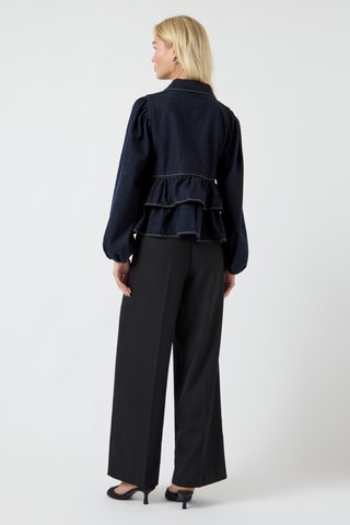 Biologisch Katoenen Spijkerblouse - Marineblauw - Yas