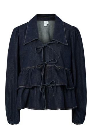 Biologisch Katoenen Spijkerblouse - Marineblauw - Yas