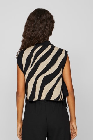 Mouwloze Trui - Zwart en Ecru - Vila