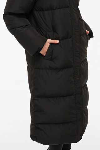 Lange Gewatteerde Jas - Zwart - Vila