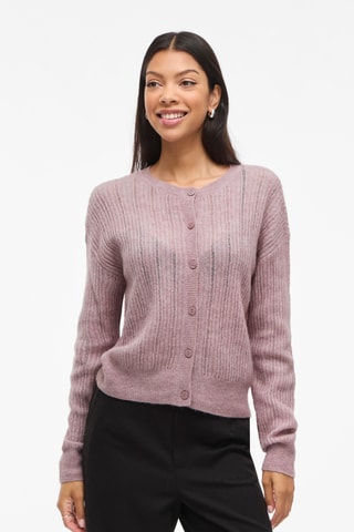 Wollen en Alpacawollen Vest - Paars - Vila