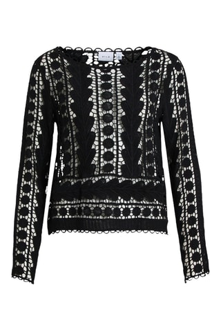 Kanten Top - Zwart - Vila