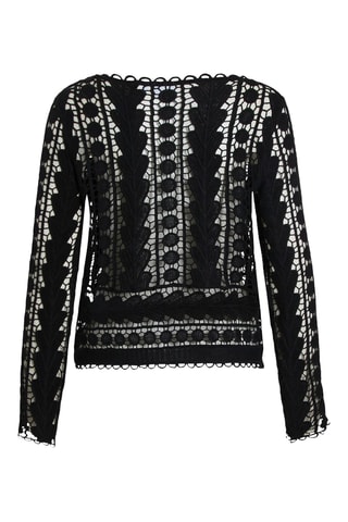 Kanten Top - Zwart - Vila