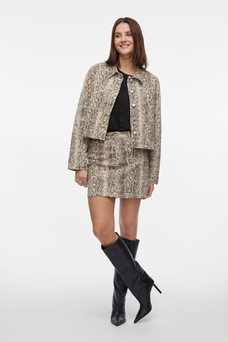 Rechte Rok - Beige en Zwart - Vila