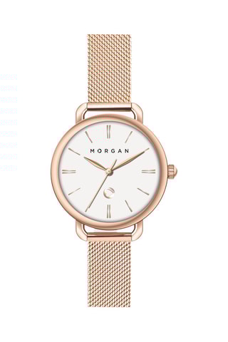 Montre à quartz en acier - Doré rose