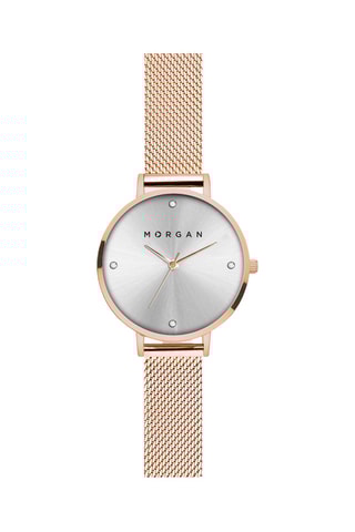 Montre à quartz en acier - Doré rose