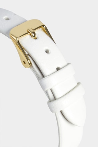 Montre à quartz en polyuréthane - Blanc et doré