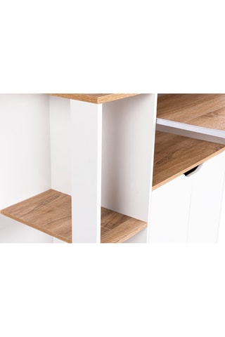 Carrello da cucina - Bianco ed effetto legno