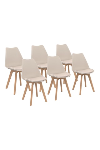 6 sedie Nordia - Beige