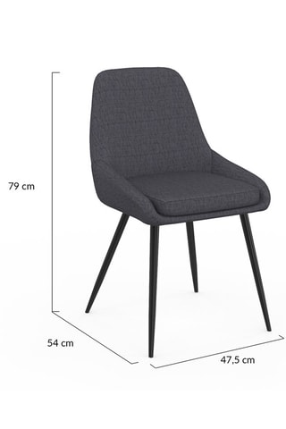 2 sedie Ornella - Grigio scuro 