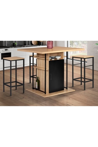 Isola centrale Théo - Marrone e nero - 80 x 110 x 82 cm