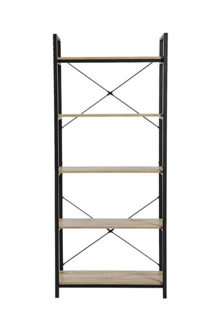 Libreria Manufacture -  Nero ed effetto legno