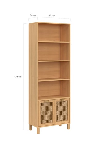 Libreria 2 ante Eve - Effetto legno