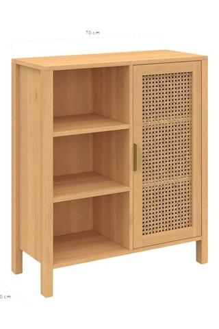 Credenza 1 anta Eve - Effetto legno