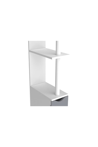 Mobile WC 2 ante - Bianco e grigio scuro