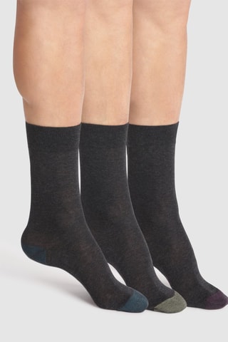 12 paia di calze Coton Mix and Match - Antracite