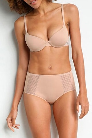 Slip a vita alta EcoDim pancia piatta - Nude