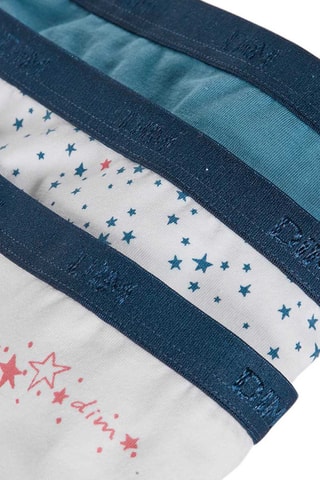 3 slip Les Pockets - Bianco e blu 