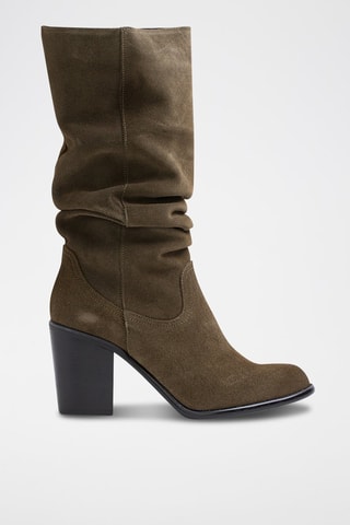 Stivali in pelle scamosciata - Kaki