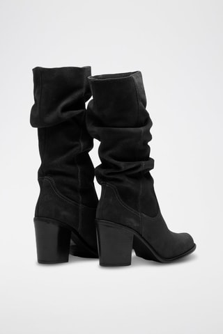 Stivali in pelle scamosciata - Nero