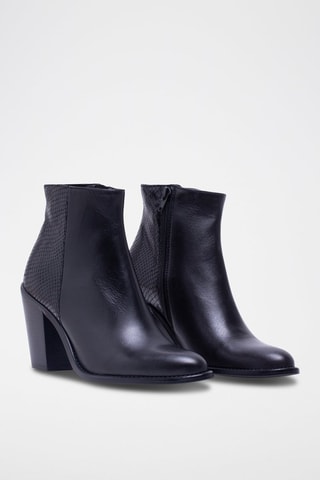 Stivaletti in pelle nappa - Nero